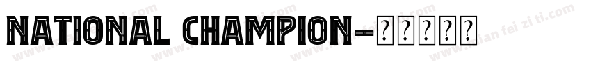 National Champion字体转换